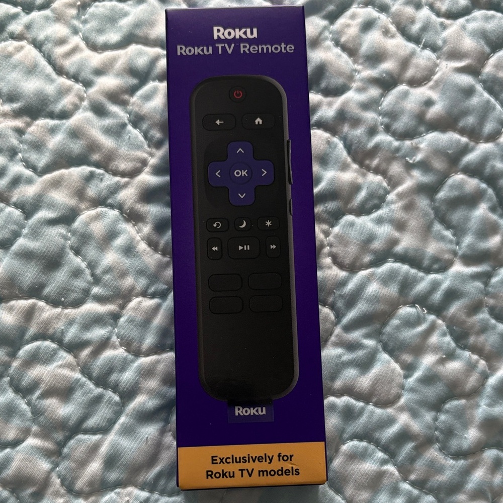 Roku TV Remote - Black and Purple